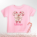  Girl's Personalized Candy Cane Graphic Tee