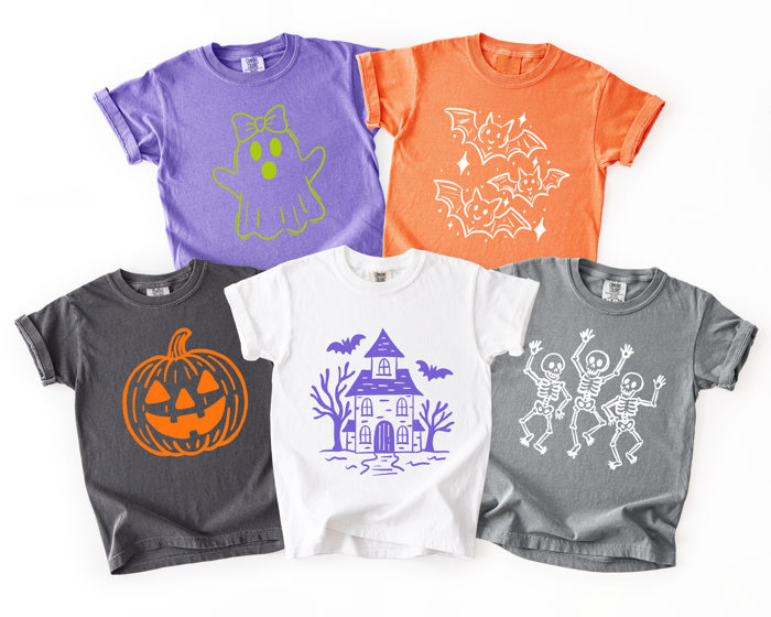 Women's Comfort Colors Halloween Doodle Tees