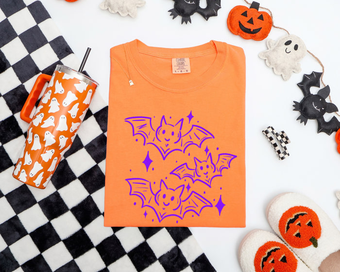 Women's Comfort Colors Halloween Doodle Tees
