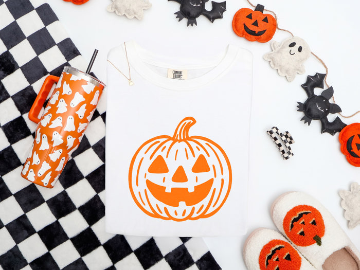 Women's Comfort Colors Halloween Doodle Tees
