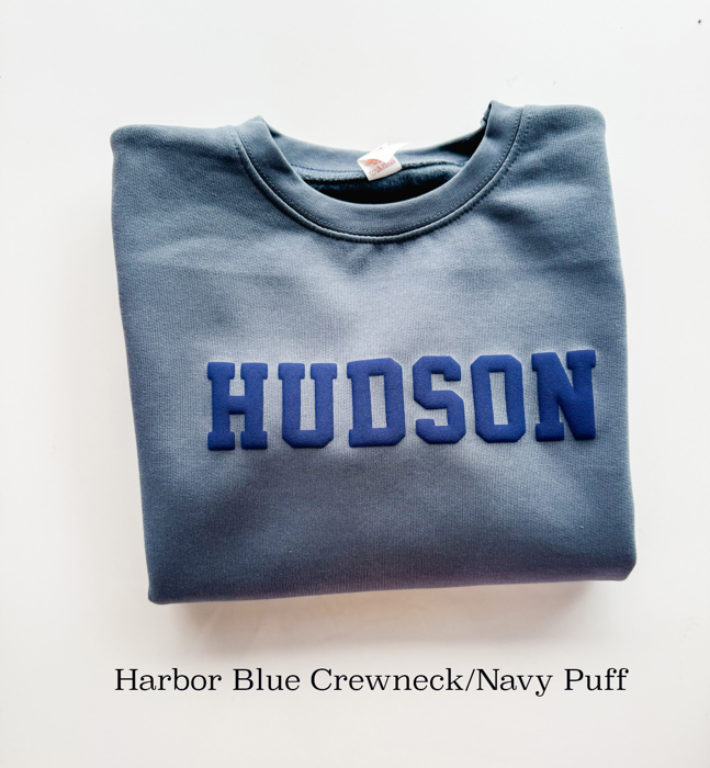 Custom Puff Name Fleece Sweatshirts for Kids