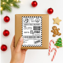  Printed North Pole Shipping Labels - Peel & Stick!