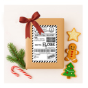10 Printed North Pole Shipping Labels - Peel & Stick!