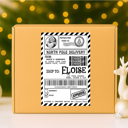 20 Printed North Pole Shipping Labels - Peel & Stick!