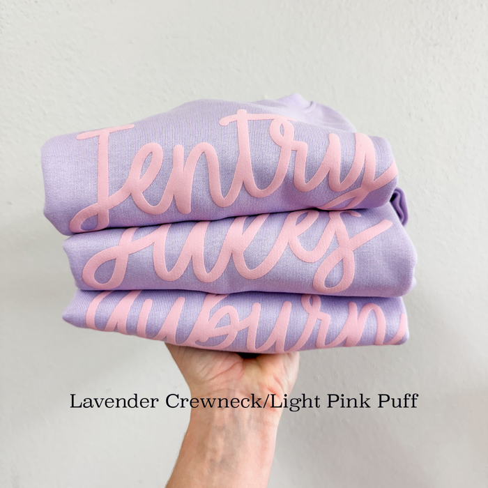 Custom Puff Name Fleece Sweatshirts for Kids