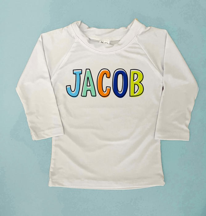 Personalized Boy's UPF 50+ Rash Guard