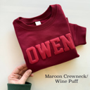  Custom Puff Name Fleece Sweatshirts for Kids
