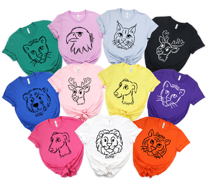 Custom Doodle Mascot T-Shirts
