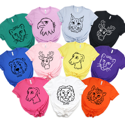 Custom Doodle Mascot T-Shirts