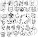  Neon Mascot Doodle Comfort Color Tees - Over 100 mascots!