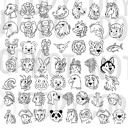  Neon Mascot Doodle Comfort Color Tees - Over 100 mascots!