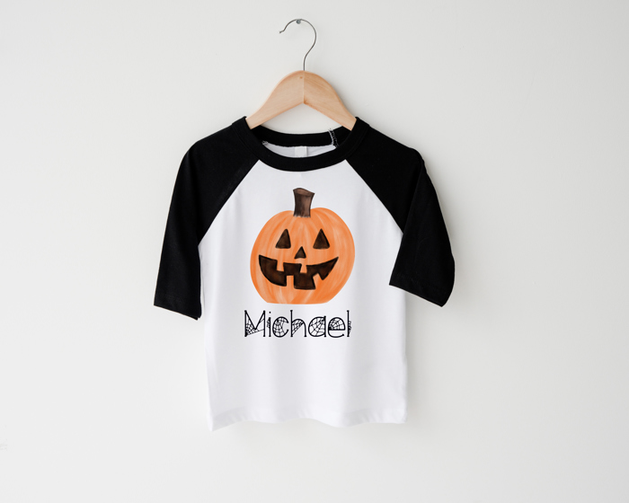 Personalized Halloween Pumpkin Tee