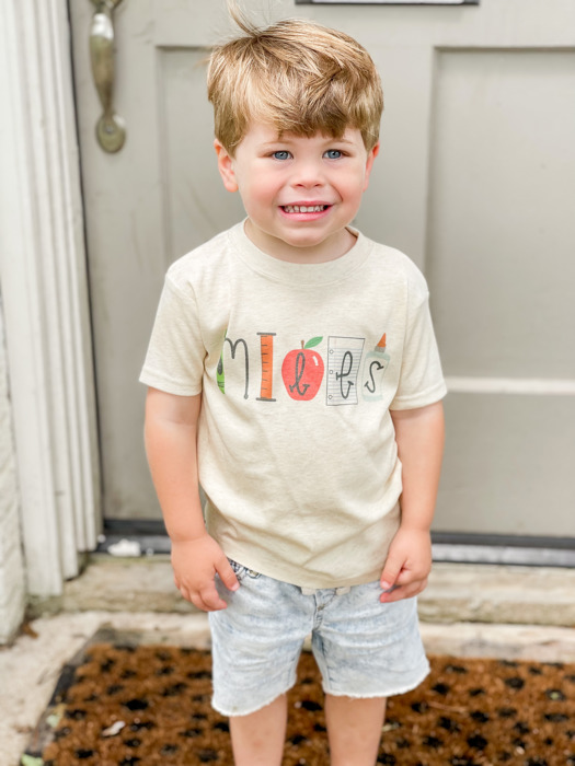 Kid's Back to School Personalized Tee