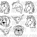  Neon Mascot Doodle Comfort Color Tees