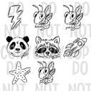  Neon Mascot Doodle Comfort Color Tees