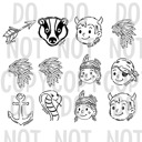  Neon Mascot Doodle Comfort Color Tees