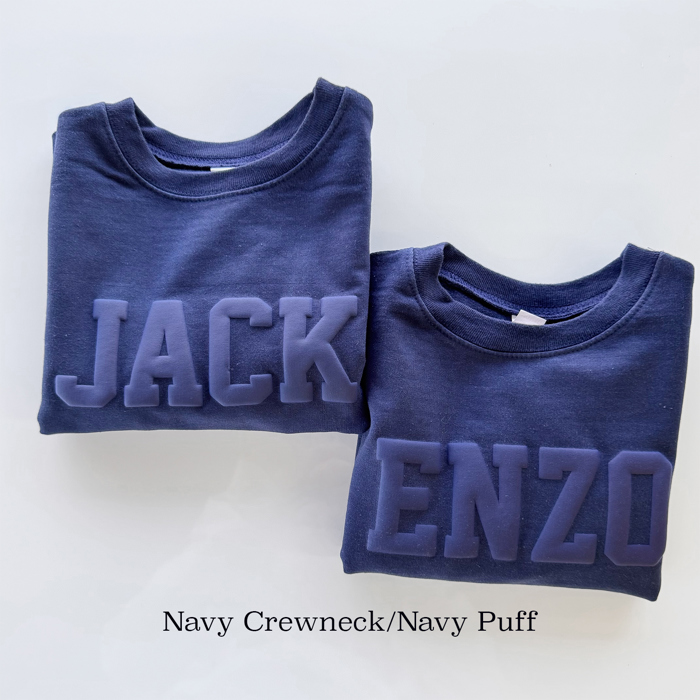 Custom Puff Name Fleece Sweatshirts for Kids