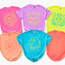  Neon Mascot Doodle Comfort Color Tees