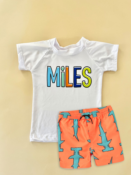 Personalized Boy's UPF 50+ Rash Guard
