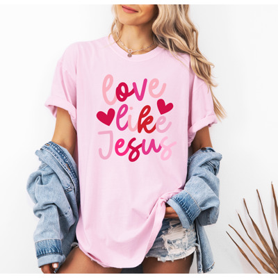 Love Like Jesus Women's Valentines Graphic Tee