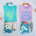  Neon Mascot Doodle Comfort Color Tees - Over 100 mascots!