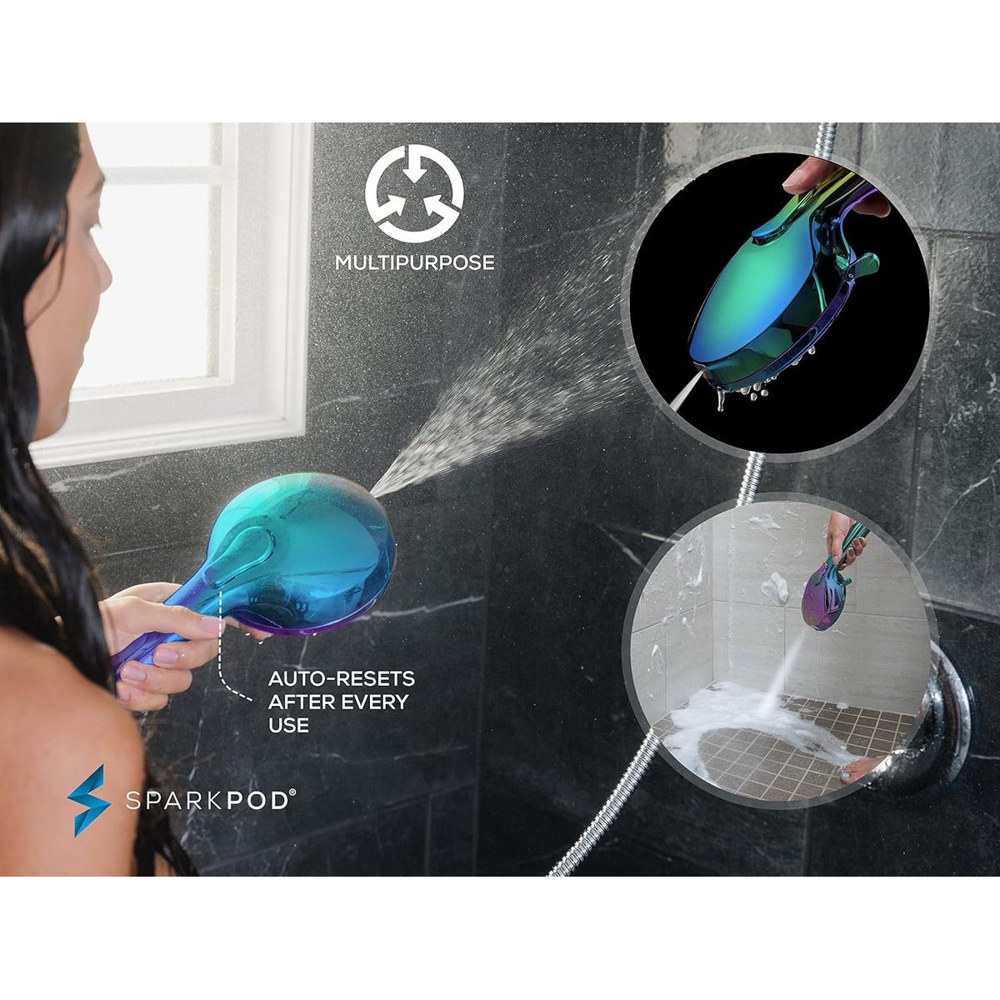 SparkPod 5-Inch 9-Spray Settings Handheld Shower Head