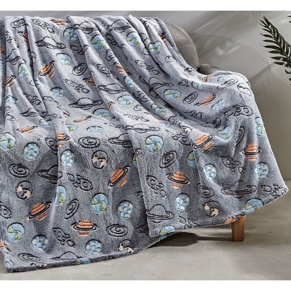 Glow-in-the-Dark 50 x 60-Inch Throw Blankets