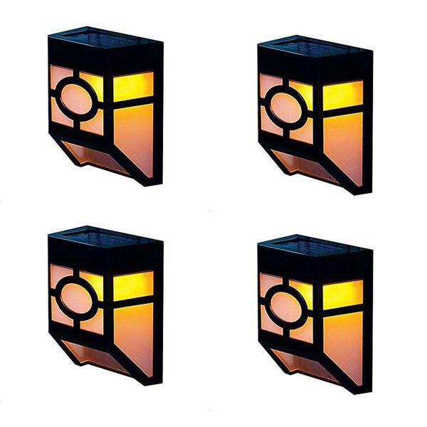 LED Solar Powered Garden Fence Light (4-Pack)