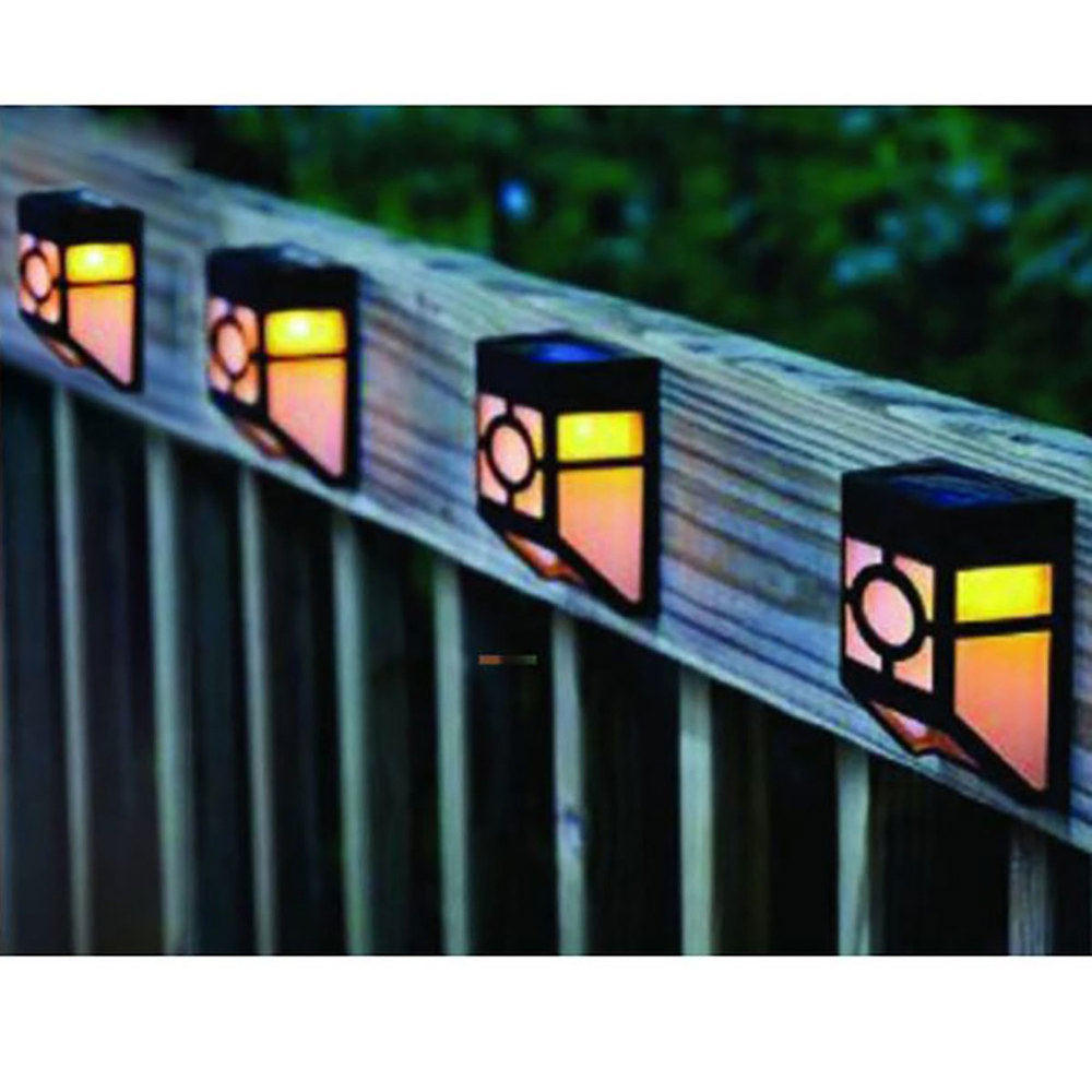 LED Solar Powered Garden Fence Light (4-Pack)