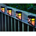  LED Solar Powered Garden Fence Light (4-Pack)