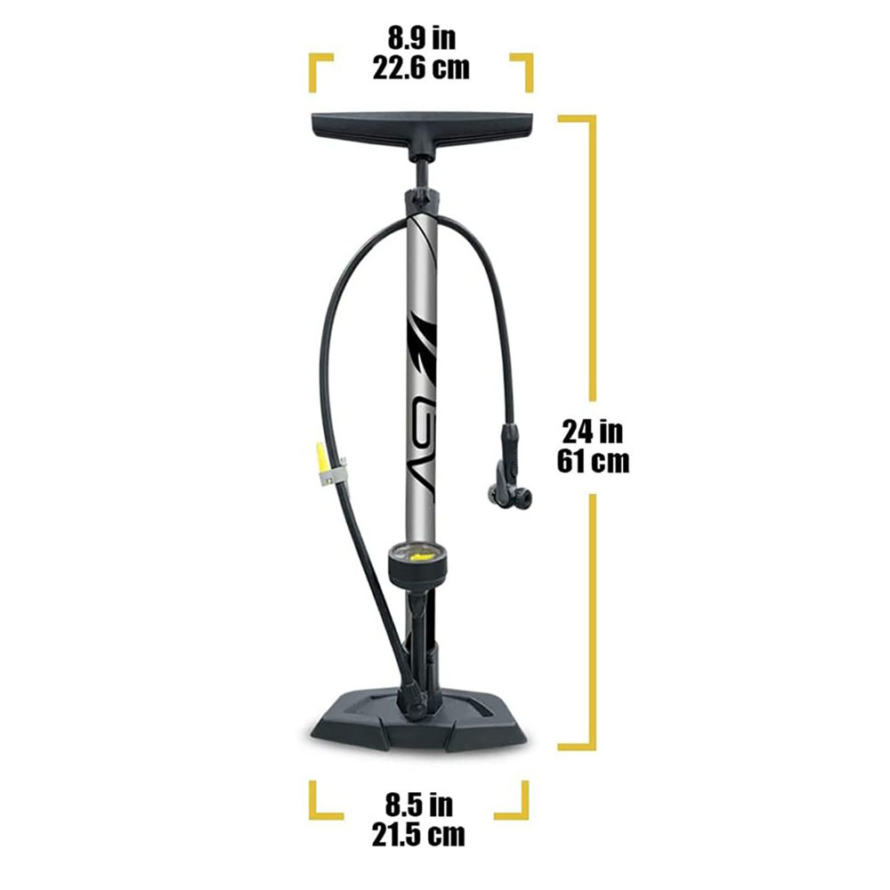 BV Steel Bike Floor Pump with Gauge