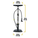  BV Steel Bike Floor Pump with Gauge