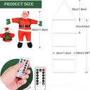  LED Ladder Lights with Climbing Santa Claus - 1m Festive Holiday Decoration for Indoor & Outdoor Use, 8 Lighting Modes, Remote Controlled