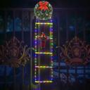  LED Ladder Lights with Climbing Santa Claus - 1m Festive Holiday Decoration for Indoor & Outdoor Use, 8 Lighting Modes, Remote Controlled