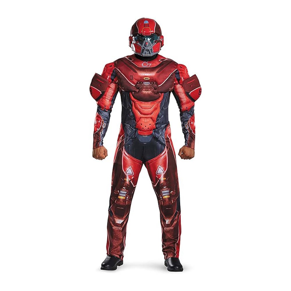 Disguise Men's Halo Red Spartan Muscle Costume XXL