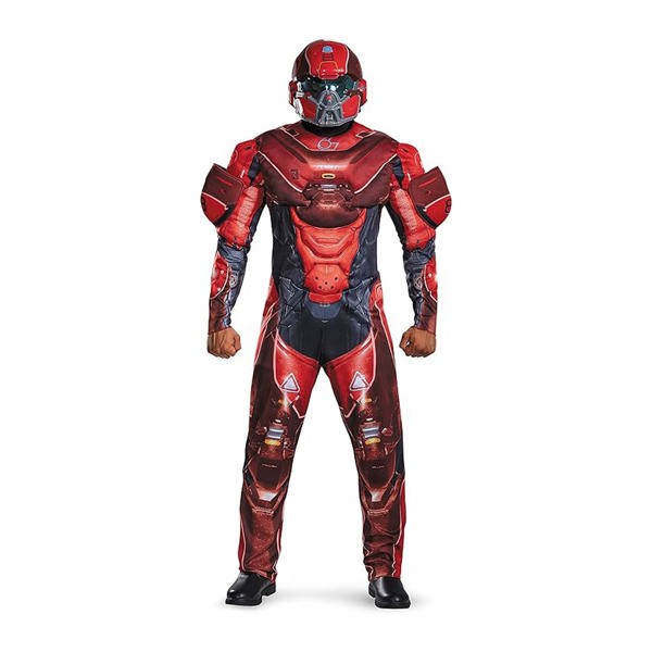 Disguise Men's Halo Red Spartan Muscle Costume XXL