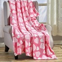 Jasmine Ultra Plush Valentine's Day Heart-Themed Throw Blanket 50" x 60"