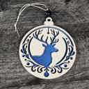  Rustic Layered Deer Christmas Ornament