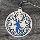  Rustic Layered Deer Christmas Ornament