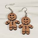 Gingerbread Boys - Large Winter Holiday Earrings