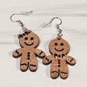 Gingerbread One of Each - Large Winter Holiday Earrings