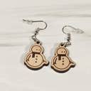 Snowmen Black  Winter Holiday Earrings