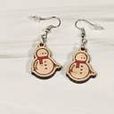 Snowmen Red Winter Holiday Earrings