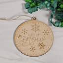 Let it Snow Wooden Christmas Ornaments