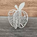 Swirly Rose White Apple Shelf Sitter | Teacher Gift