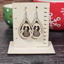 Penguin Natural Christmas Snowy Wonderland Earrings