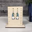 Plaid Blue & Green Gnome Earrings