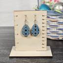 Rattan Blue Easter Egg Earrings