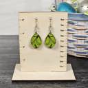 Swirly Green Easter Egg Earrings