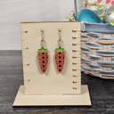 Rattan Carrots Orange Easter Bunny Earrings